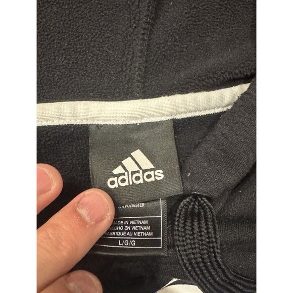 Adidas NBA Dallas Mavericks Logo Black Hoodie Sweatshirt Adult Size L - Picture 5 of 5